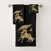 Zodiac Goddess | Cosmic Gold Taurus Astrologie Bad Handdoek (Insitu)