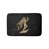 Zodiac Goddess | Kosmische gouden Maagd Astrologie Badmat (Voorkant)
