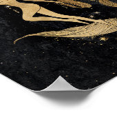 Zodiac Goddess | Kosmische gouden Maagd Astrologie Poster (Hoek)