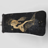 Zodiac Goddess | Kosmische gouden Ram Astrologie Golfheadcover (Voorkant)