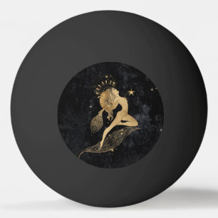 Zodiac Goddess   Kosmische gouden Ram Astrologie Pingpongballen