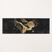 Zodiac Goddess | Kosmische gouden Ram Astrologie Yogamat (Voorkant (horizontaal))