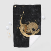 Zodiac Goddess | Kosmische gouden Steenbok Astrolo Golfhanddoek (Insitu)