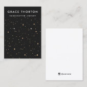 Zodiac Gold Stars Elevant Bijoux Carte d'affichage (Devant / Derrière)