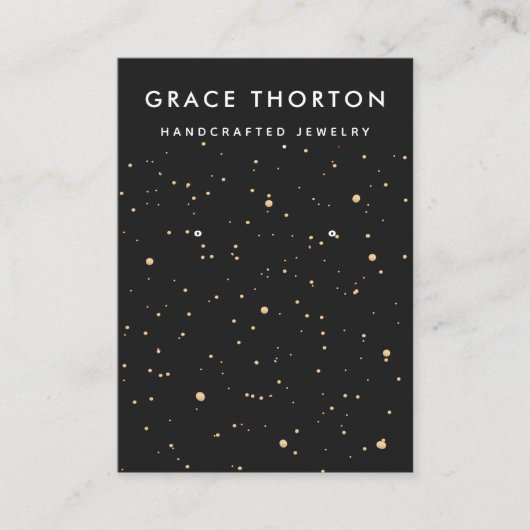 Zodiac Gold Stars Elevant Bijoux Carte d'affichage (Devant)