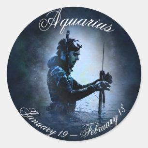 Zodiac Horoscope Astrology Sign Aquarius Stickers