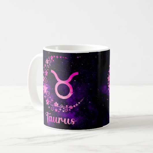 Zodiac Horoscope Taurus Design Coffee Mok Cup (Voorkant links)