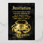 zodiac-kanker folie uitnodiging (Voorkant)