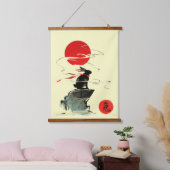 Zodiac Konijn inkt kunst sumi-e Hangend Wandkleed (Slaapkamer)