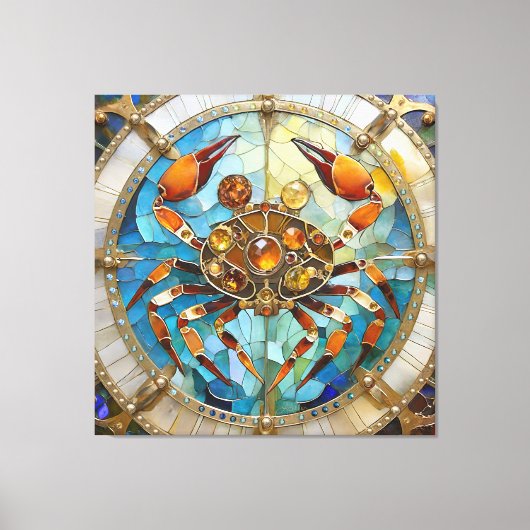 Zodiac - Kreeft De Krab Canvas Afdruk (Voorkant)