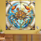 Zodiac - Kreeft De Krab Canvas Afdruk (Insitu (Woonkamer))