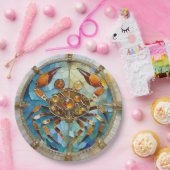 Zodiac - Kreeft De Krab Papieren Bordje (Feest)