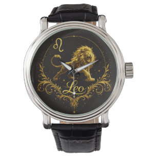 Zodiac Leeuw goud  Horloge