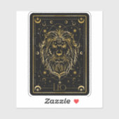 Zodiac Leo Black & Gold Astrologische Sticker (Vel)