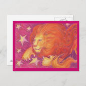 Zodiac Leo briefkaart (Voorkant / Achterkant)