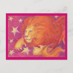 Zodiac Leo briefkaart