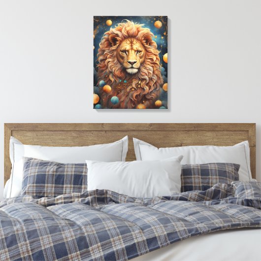 Zodiac Leo Canvas Print (Insitu (Slaapkamer))