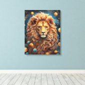 Zodiac Leo Canvas Print (Insitu (Houten vloer))