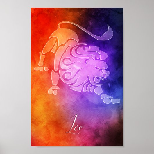 Zodiac: Leo Colorful Snoep Colors Poster (Voorkant)