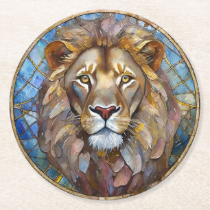 Zodiac - Leo de Leeuw Ronde Kartonnen Onderzetter
