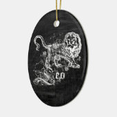 Zodiac  Leo Keramisch Ornament (Links)