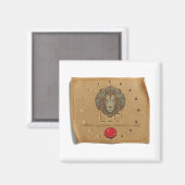 ZODIAC - Leo - Magnet Magneet (Voorkant / Achterkant)