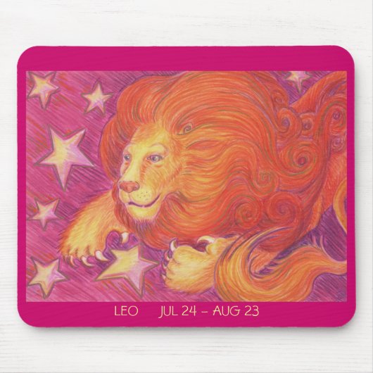 Zodiac Leo mousepad datums Muismat (Voorkant)