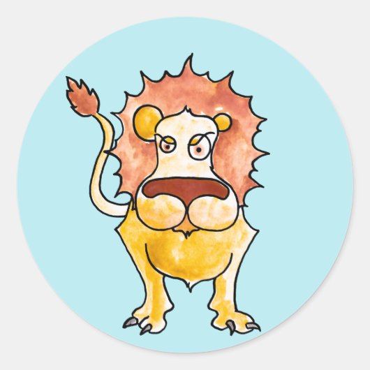 Zodiac Leo Ronde Sticker (Voorkant)