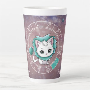 Zodiac Leo Schattige Cat Wheel Planet Astrologie Latte Mok