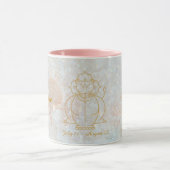 Zodiac Leo Star Sign Celestial Monogram Glitter Mok (Midden)