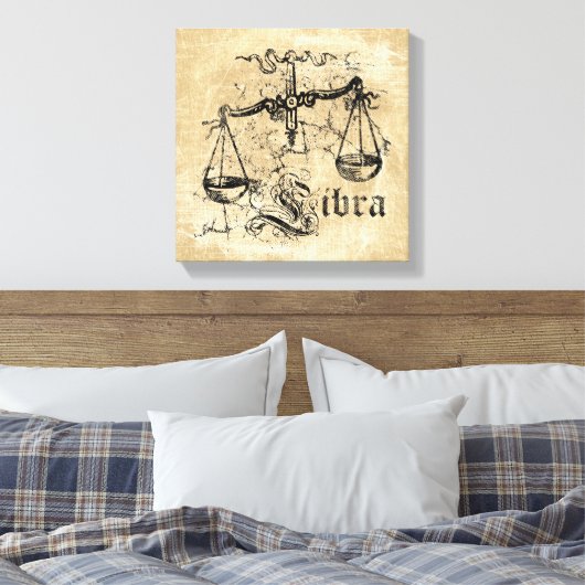  Zodiac Libra Canvas Afdruk (Insitu (Slaapkamer))