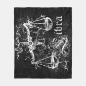 Zodiac Libra Fleece Deken (Voorkant)