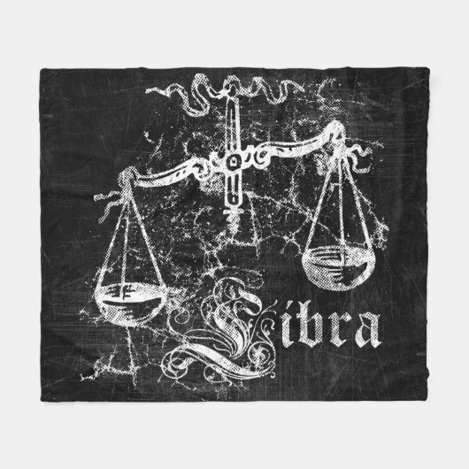 Zodiac Libra Fleece Deken (Voorkant (Horizontaal))