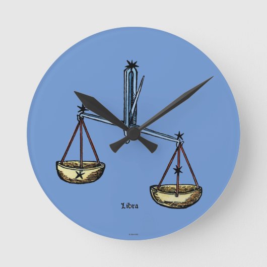 Zodiac: Libra In Color Ronde Klok (Voorkant)