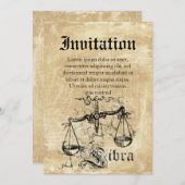  Zodiac Libra Kaart (Voorkant / Achterkant)