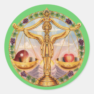 Zodiac Libra - Pas het aan! Ronde Sticker