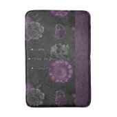 Zodiac Magic | Donker Paarse Plum Gothic Skull Roz Badmat (Voorkant Verticaal)