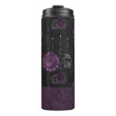 Zodiac Magic | Donker Paarse Plum Gothic Skull Roz Thermosbeker (Voorkant)