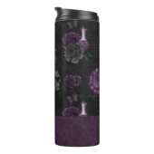 Zodiac Magic | Donker Paarse Plum Gothic Skull Roz Thermosbeker (Geroteerd rechts)