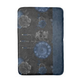 Zodiac Magic | Donkermarineblauw gotische schedel  Badmat (Voorkant Verticaal)