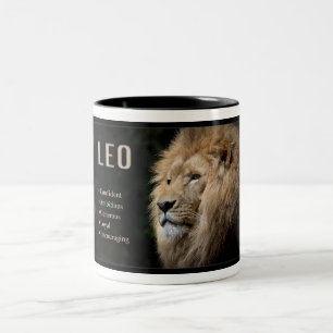 Zodiac-Mok - LEO the Lion Tweekleurige Koffiemok