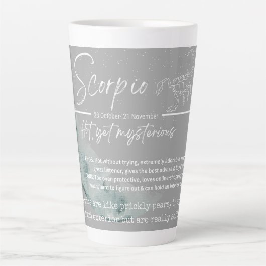 Zodiac mok- scorpio latte mok (Voorkant)