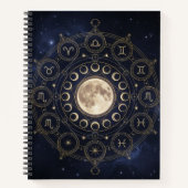 Zodiac & Moon Phase Celestial Journal (Devant)