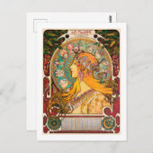 Zodiac, Mucha Briefkaart (Voorkant / Achterkant)