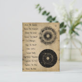 Zodiac ontmoet  Design van Tarot Briefkaart (Staand voorkant)