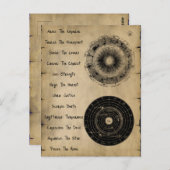 Zodiac ontmoet  Design van Tarot Briefkaart (Voorkant / Achterkant)