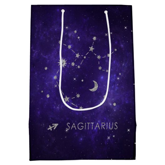 Zodiac Paarse Boogschutter | Astrologie Horoscoop Medium Cadeauzakje (Achterkant)