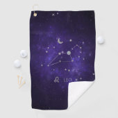 Zodiac Paarse Leeuw | Kosmische Astrologie Horosco Golfhanddoek (Insitu)