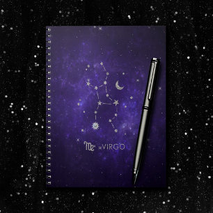 Zodiac Paarse Maagd Kosmische Astrologie Horosco Notitieboek