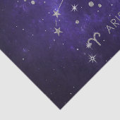 Zodiac Paarse Ram | Kosmische Astrologie Horoscoop Tissuepapier (Detail)